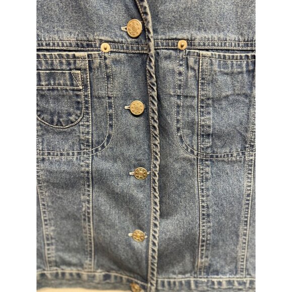 Vintage HGNY International Blues Denim Vest Size Medium - Picture 2 of 11